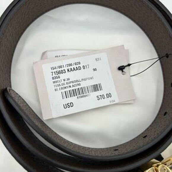 Men's Gucci, iconic GG interlocking G Belt, reversible size 90 cm made in Italy - Picture 11 of 11